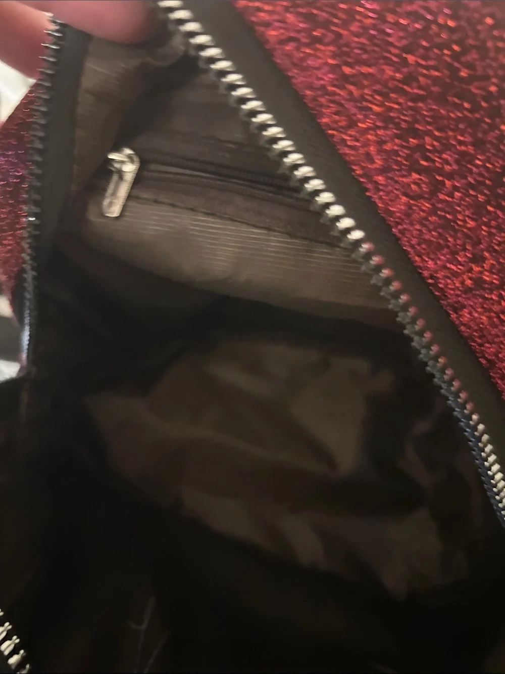 adidas Sparkle Burgundy Mini Backpack with Front Zip - Picture 11 of 11
